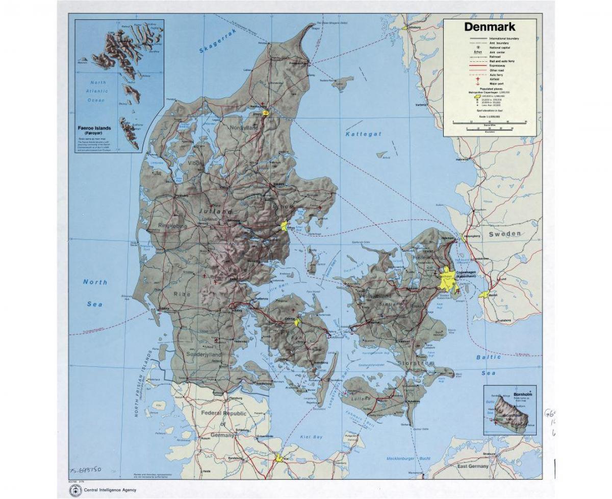 المطارات الدولية في الدنمارك خريطة