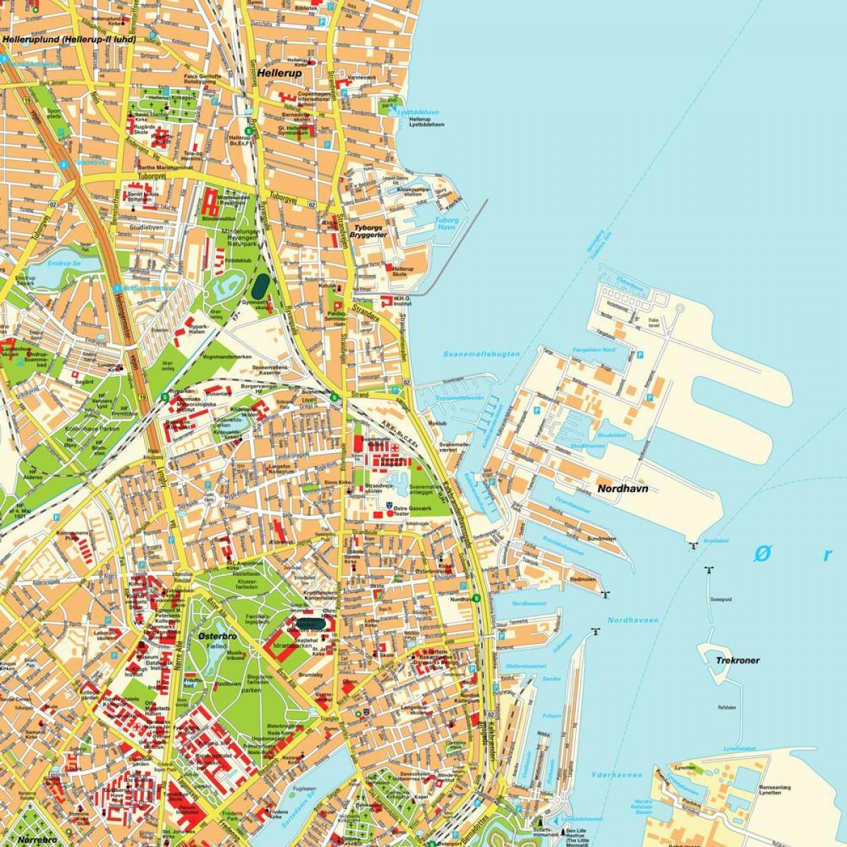 خريطة الدنمارك كوبنهاجن